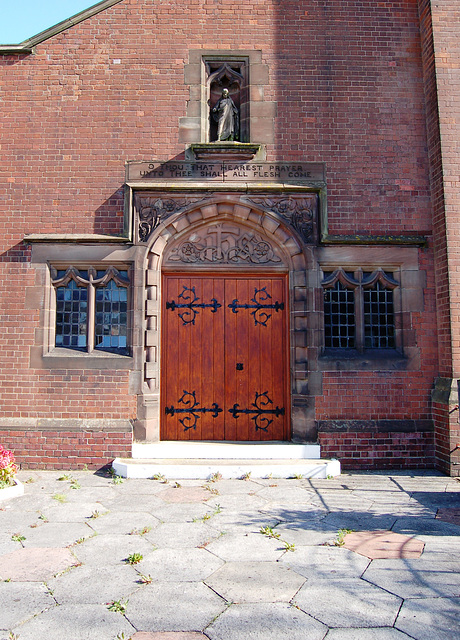 West Door, All Saints Church, Leek Road, Hanley, Stoke on Trent, Staffordshire