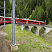Bernina Red Train, Switzerland - And down the steep downhill