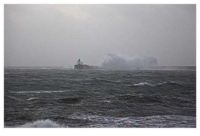 Newhaven Light from Seaford beach 17 11 2015