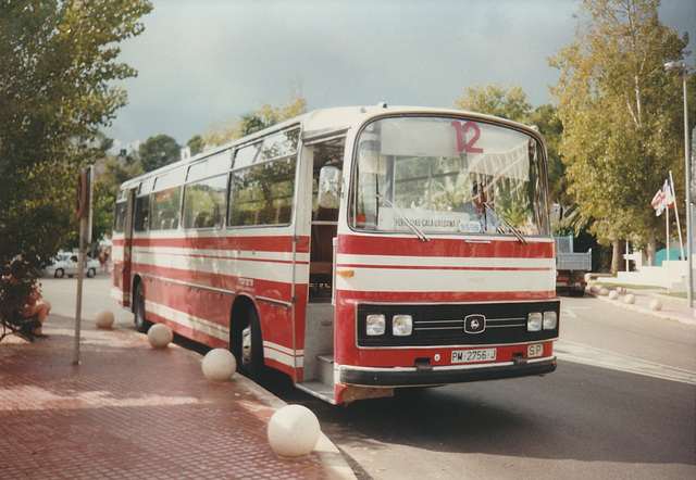 Transportes Menorca SA (TMSA) 12 (PM 2756 J) - Oct 1996 332-17