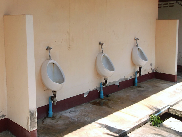 Trio d'urinoirs obsolètes / Obsolete urinals trio