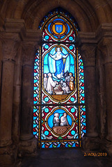 un vitrail de la salle capitulaire un vitrail de la salle capitulaire