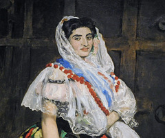 Detail of Lola de Valence by Manet in the Metropolitan Museum of Art, December 2023