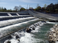 Kleinwasserkraftwerk Neuewelt an der Birs bei Müchenstein