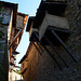 Bulgaria, Kovachevitsa, Wooden Balconies Attached to Both Walls of the Street