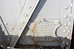 Engineers name plate on bridge, Bridge Street, Bungay, Suffolk