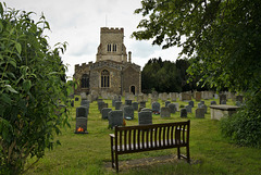 Church yard and bench!  HBM!