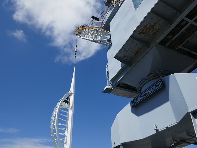 Positioning the spinnaker tower