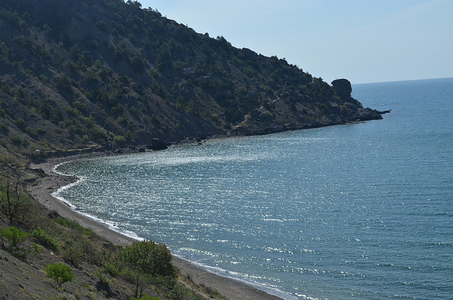 Южный берег Крыма, Кутлакская бухта, начало тропы в Новый Свет