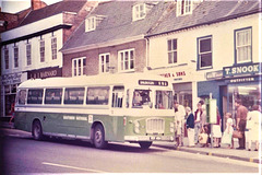 Southern National 1468 (RDV 419H) in West Street, Bridport – 8 Aug 1984 (X845-1)