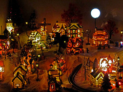 Christmas Village in the Dark