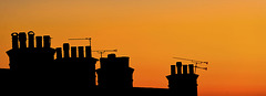 Chimneys- Sunset sillhouette