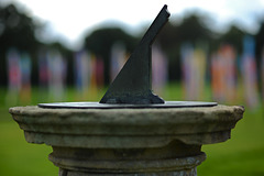 Sundial and Batik Flags