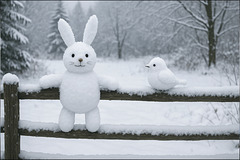 Ein Schneehase erzählt vom kommenden Winter  ◕‿◕