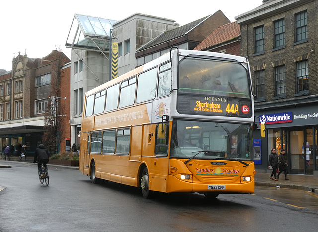 Sanders Coaches 115 (YN53 CFF) in Norwich - 9 Feb 2024 (P1170382)