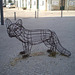 Fox sculpture.