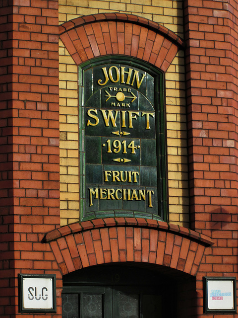 John Swift, Fruit Merchants Ceramic Sign.