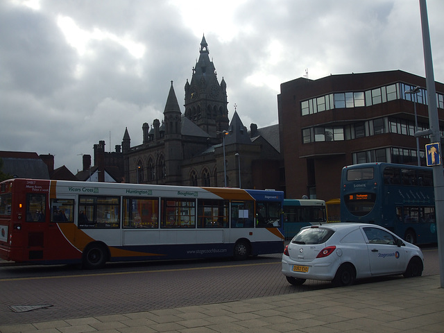 DSCF9739 Stagecoach bus and van in Chester