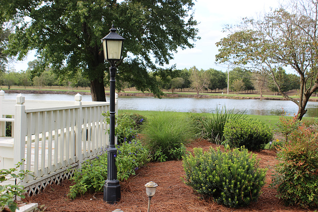 #  1  )  HFF to everyone.... a view from a good friend's yard, across their pond !  0ct-2020