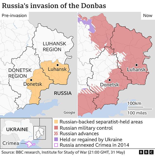 UKR - Donbas control , 31st May 2022