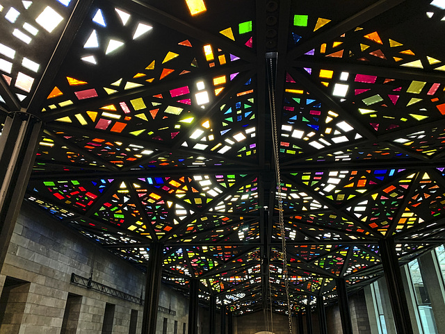 Leonard French, stained glass ceiling, 1968