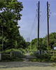 Gate, fence and power poles for HFF