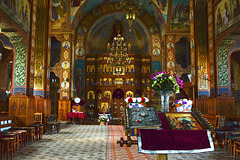 Romania, Maramureș, Inside the Ascension Church in the Village of Moisei