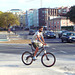 Bike path in Praça de Espanha. Only possible with recent works