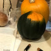 still life with squash, pumpkin, and batteries