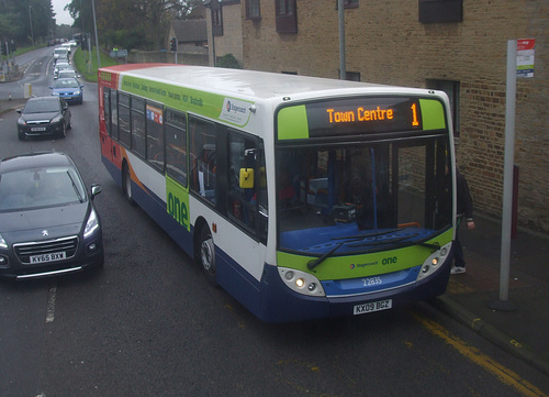 DSCF2131 Stagecoach Midlands KX09 BGZ in Northampton - 26 Nov 2015