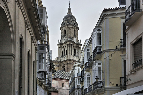 The Cathedral, Take #1 – Viewed from Calle San Augustín, Málaga, Andalucía, Spain