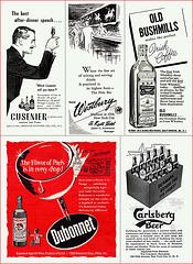 B&W Drink/Bar Ads, 1950s