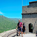 Tourist on wall