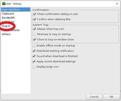 uget settings