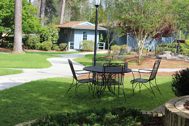 one of the rest areas, Guido Gardens,  USA....(my shade glasses and drink)  :))