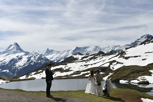 Japanese wedding photos at  the Bachalpsee Grindelwald  ,0)