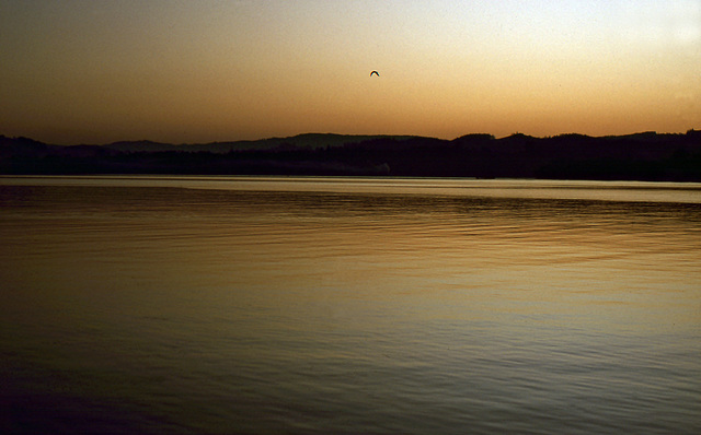 Sunset over Windermere from Waterhead 1993