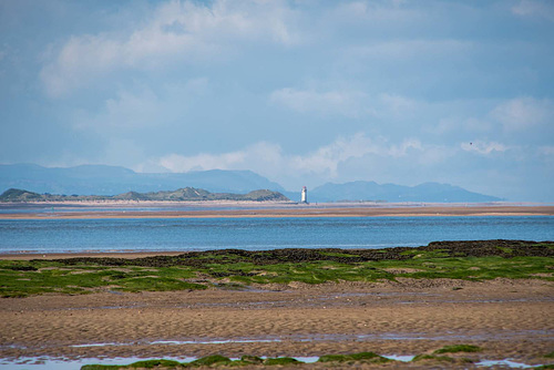 Talacre lighthouse and the coast of Wales