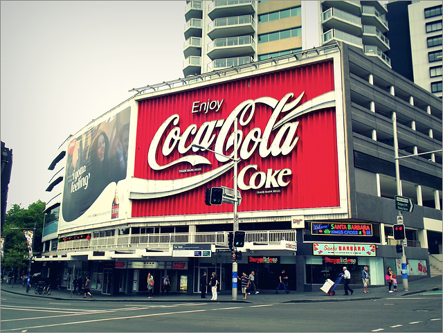 The famous Coca Cola sign