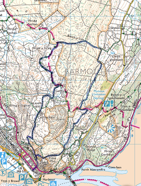 A 4m circular walk from Barmouth in February 1993