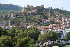 View of the castle from tiny church