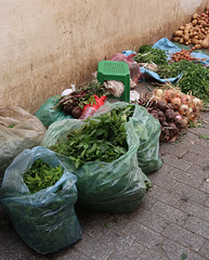 Mint, beetroots, onions, parsley, potatoes