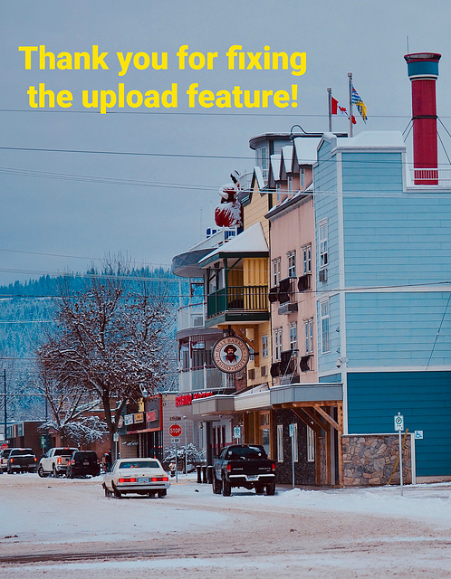 Snow in Quesnel, BC
