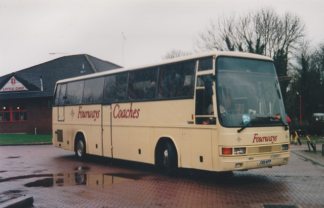 Fourways Coaches J301 KFP at Fiveways, Barton Mills – 20 Dec 2003 (518-01)