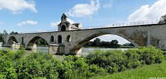 Pont Saint-Bénézet ou Pont d'Avignon (Vaucluse) France