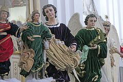 A host of wooden angels