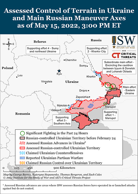 UKR - ISW overview, 15th May 2022
