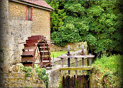 Old water wheel.