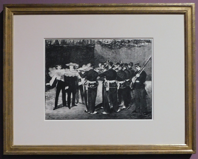 The Execution of Maximilian Lithograph by Manet in the Metropolitan Museum of Art, December 2023