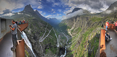 Trollstigen road viewpoint panorama